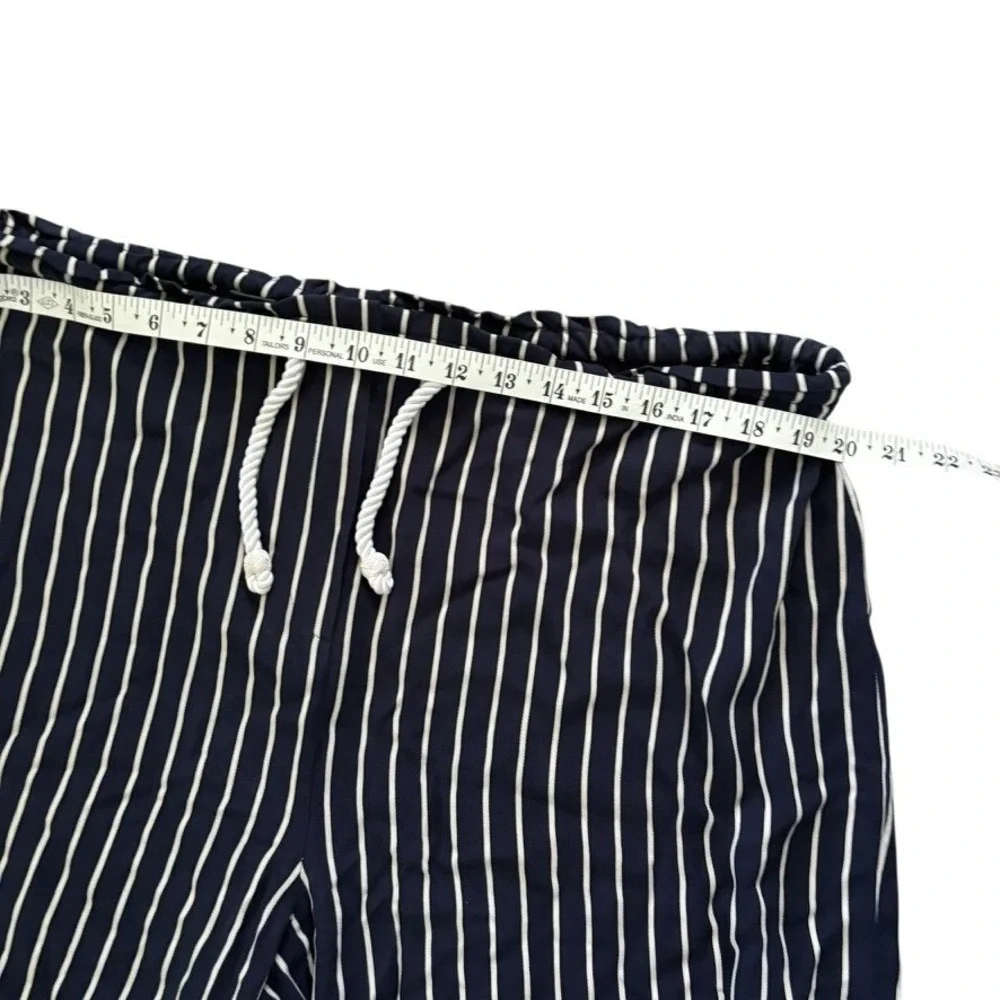 Lauren Ralph Lauren Striped Silk Matching Set Sz 2X / 16W Navy White